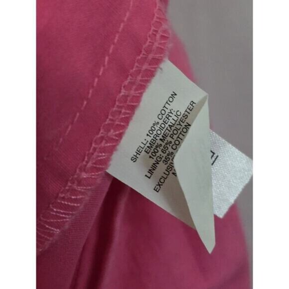 Beautiful Women's Express V-Neck Pink Gold Floral Embroidered A-Line Dress Sz 0 - Picture 7 of 7